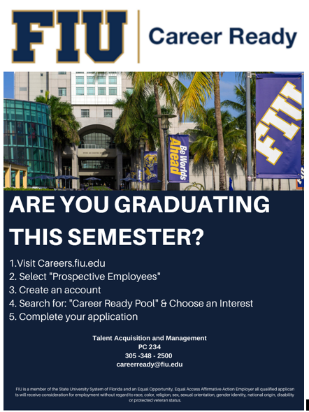 Career Ready Flyer - email careerready@fiu.edu