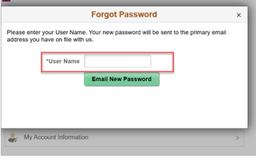 Forgot Password box - Forgot Password